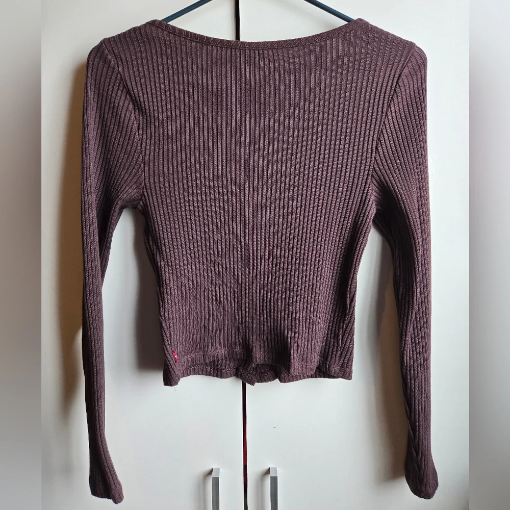 Women's Ribbed Long Sleeve Top - Picture 2 of 5